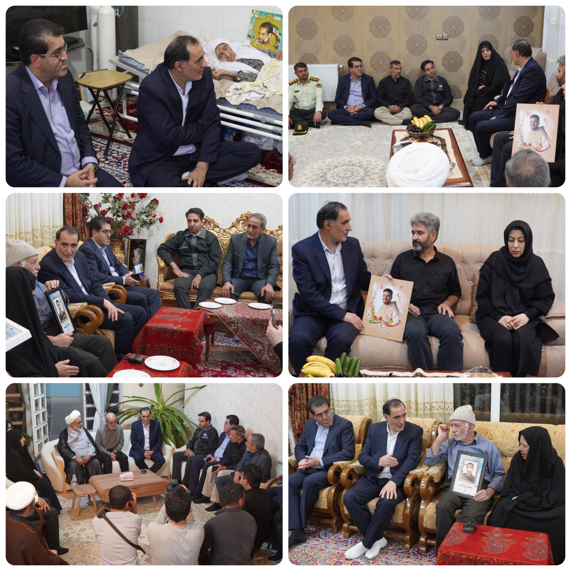 دیدار معاون رئیس‌جمهور با خانواده‌های شهدای جنگ تحمیلی رمضان و مادر شهید دوران دفاع مقدس در سیرجان